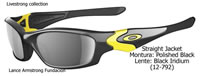 Oakley Straight Jacket Lance Armstrong Polished Black/Black Iridium (12-792)